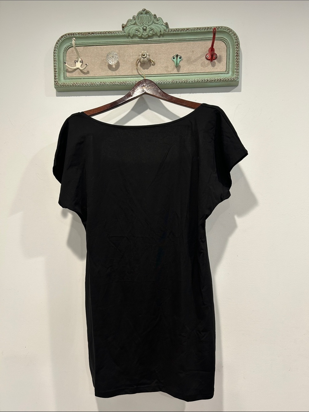 Dolls Kill Current Mood XL Open back Black Mini Short sleeve Shift Dress new